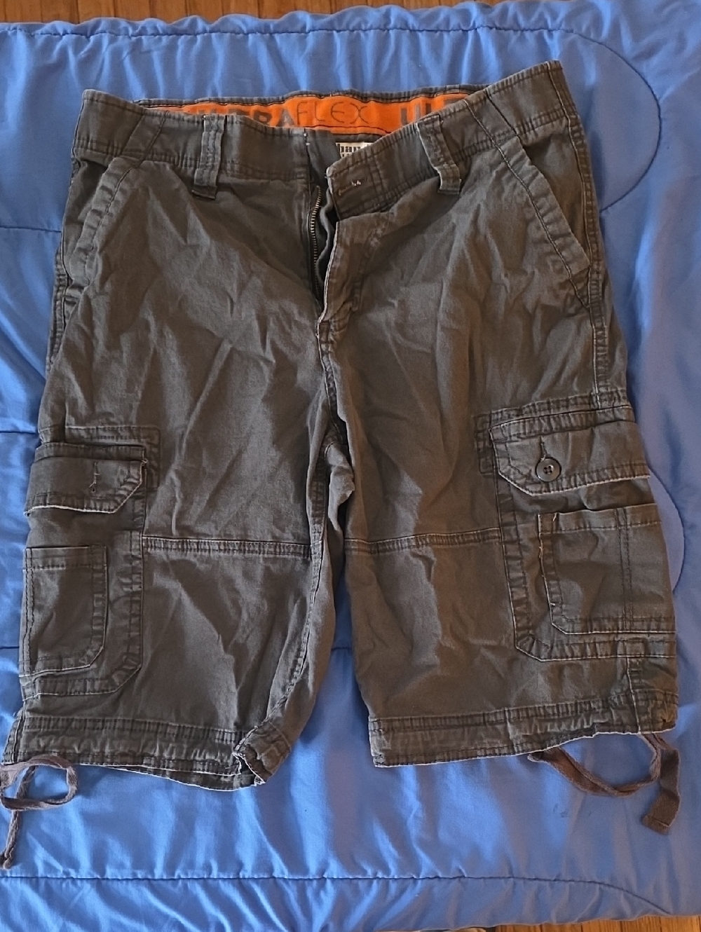 Urban Pipeline Ultra Flex Men’s Cargo Shorts Dark Gray Size 34